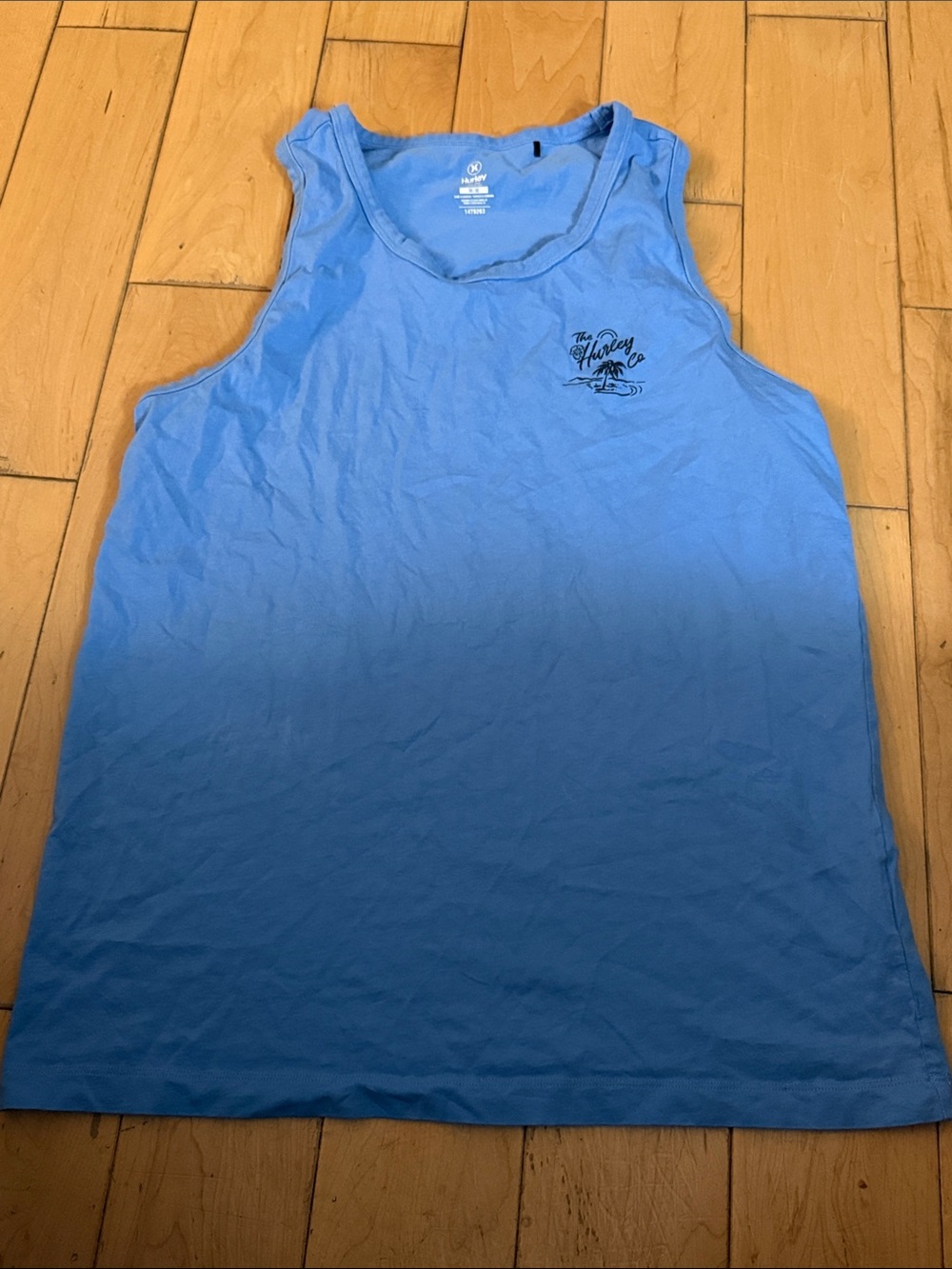 Hurley Light Blue Graphic Chest Tank Top